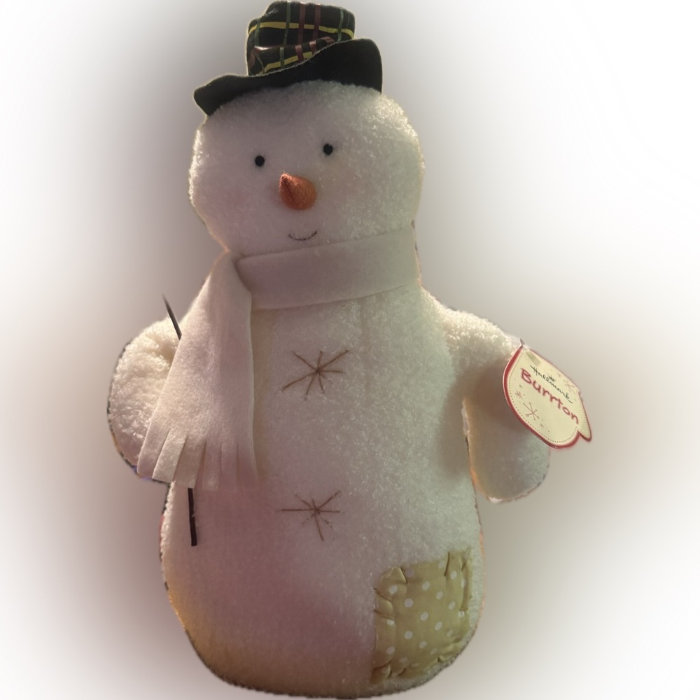 Vintage Hallmark Studio Winfield Mr. Snowman Christmas Plush 15”x 10" With Tag